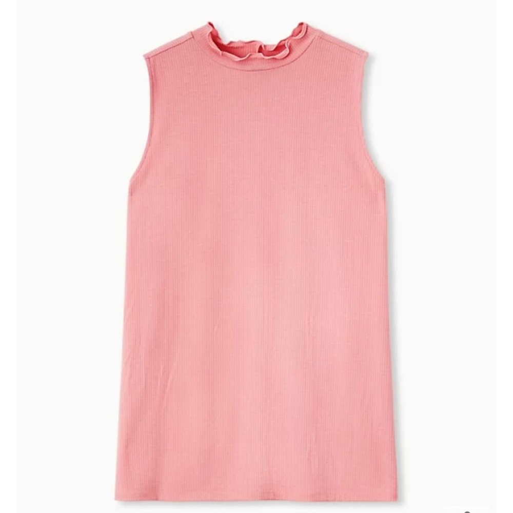 NEVER WORN Torrid 3 Pink Rib Mock Neck Tank